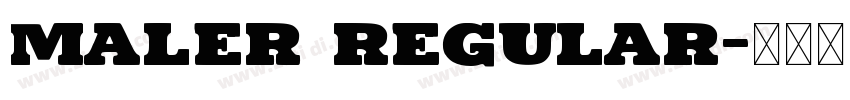 Maler Regular字体转换